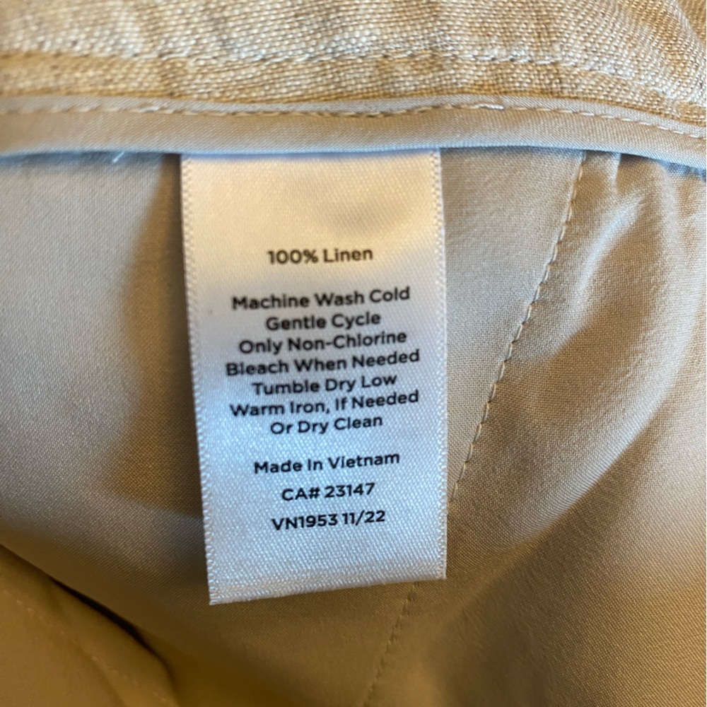 Talbots Bristol Crop Pants Beige Size 6P - Picture 8 of 8